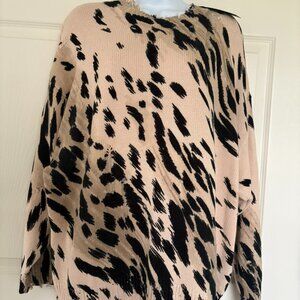 Woman top by R-13. Cheetah Oversized Sweater  - small